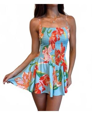 Olivaceous Nikki Floral Mini Dress - Red