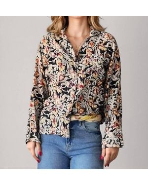 MAISON HOTEL Dudu Pina Colada Print Blouse - Black