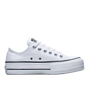 Converse Chuck Taylor All Star Lift Platform Low-Top Sneakers - White