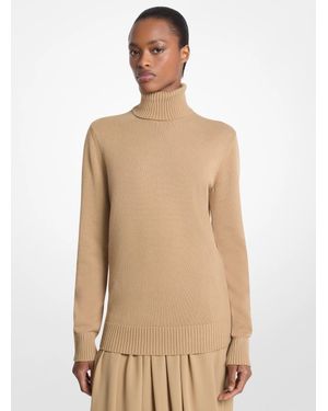 Michael Kors Joan Cashmere Turtleneck Sweater - Natural
