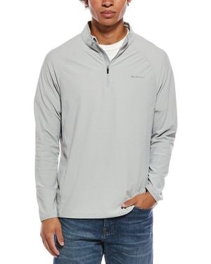 Ben Sherman Pique 1/4-Zip Pullover - Gray