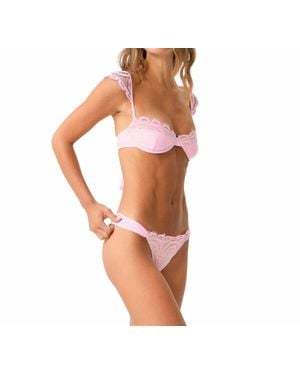 PQ Swim Lace Fanned Bikini Full Bottom - Multicolor