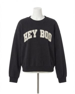 Z Supply Classic Hey Boo Crew Sweatshirt - Black