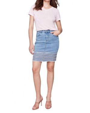 Charlie b Embroidery Cuff Skirt - Blue