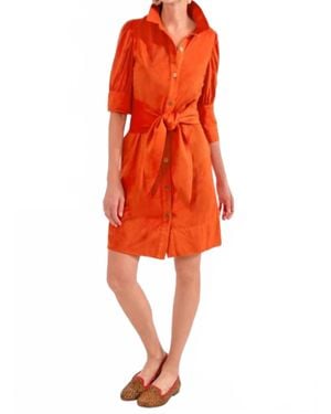Gretchen Scott Ultra Suede Swagger Dress - Orange