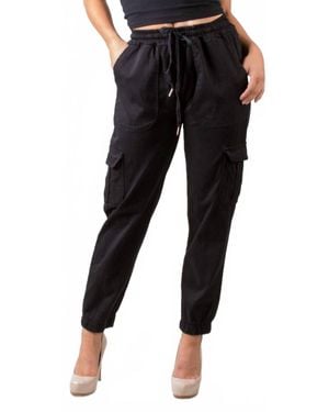 Gigi Moda Cargo Jogger Pants - Black