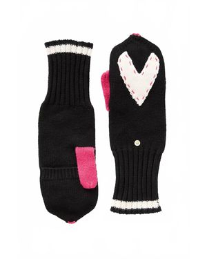 Kerri Rosenthal Heart Mittens - Black
