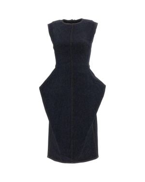 Jacquemus La Robe Cubisto De-Nimes Stretch Cotton Denim Mini Dress - Blue