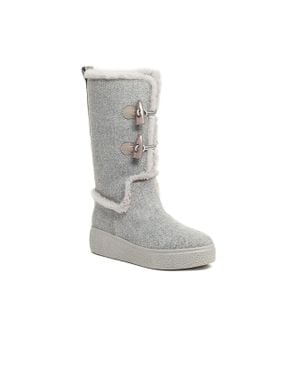 Rocket Dog Atilla Dark Faux Fur Mid-Calf Snow Boots Jobb492 - Gray