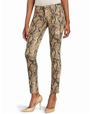 DL1961 Emma Slither Print Legging Skinny Jeans - Natural