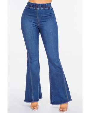 American Bazi High Waist Curvy Flare Jeans - Blue