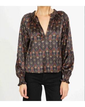Caballero Vickie Long Sleeve Top - Black