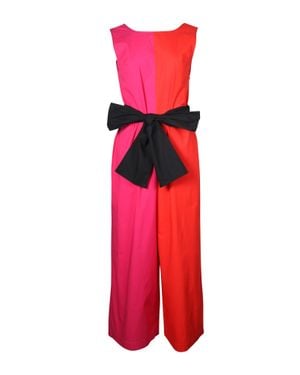 Isa Arfen Color-Block Jumpsuit - Red