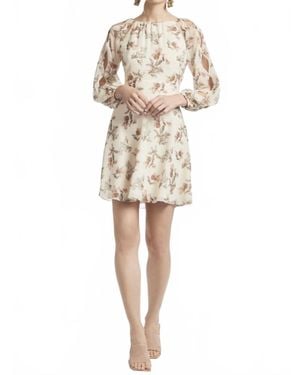 Sachin & Babi Bevvy Floral Chiffon Mini Dress - Natural