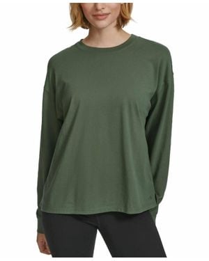 Calvin Klein Long-Sleeve Crewneck T-Shirt - Green