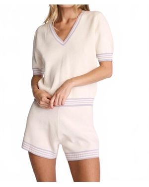 Sundays Ezra V-Neck Top - White