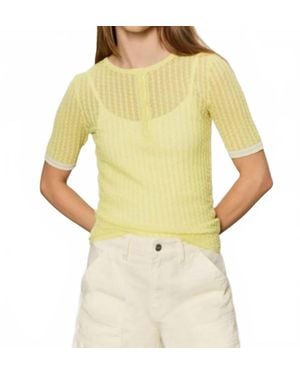 Sanctuary Going Places Pointelle Sweater - Yellow