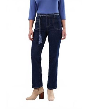 Fdj Christina Straight Ankle Front Pocket Jean - Blue