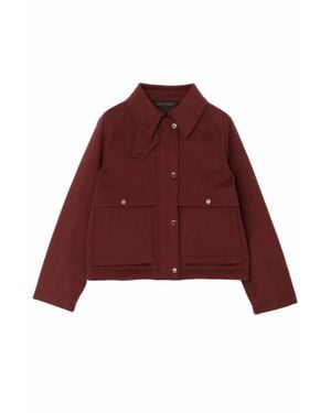Moorer Cropped Jacket - Red