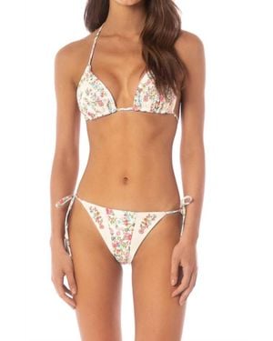 Maaji Shining Low Rise Tie Side Bikini Bottom - Multicolor