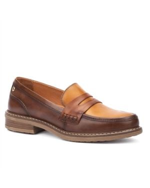 Pikolinos Aldaya Round Toe Loafer - Brown