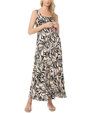 Vince Camuto Thick Strap Square Neck Maxi Dress - White