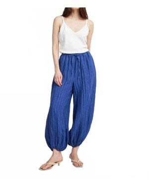 Self Contrast Billy Balloon Pants - Blue