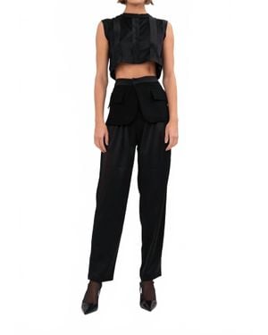 NonChalant Label Raven Layered Pant - Black
