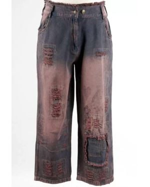 Paperlace Queen Of Hearts Distressed Jean - Blue