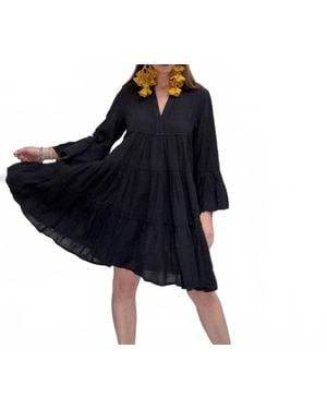 Pearl & Caviar Layla Long Sleeve Dress - Blue