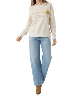 Sol Angeles Solstice Weekender Crew Neck Sweater - Blue