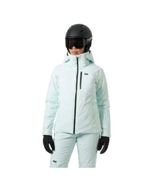 Helly Hansen Alphelia Ski Jacket Hooded Long Sleeve Gbo3875 - Blue