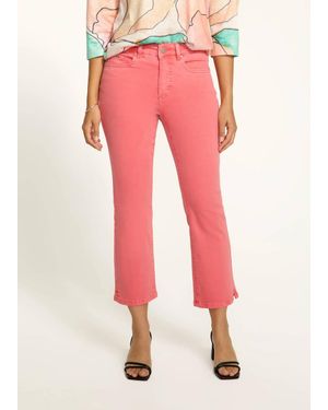 Fdj Olivia Boot Crop Denim Mid-Rise Pants - Pink