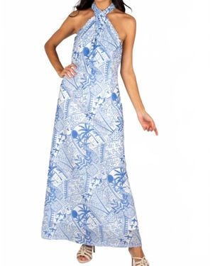 Lilbelle Charlotte Gia Midi Dress - Blue