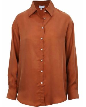 Lucy Paris Maggie Button Down Shirt - Brown