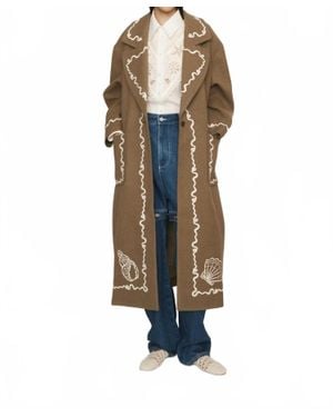 ALÉMAIS Sammy Embroidered Coat - Gray