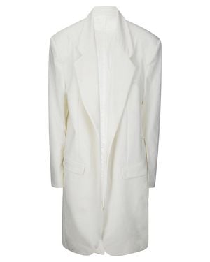 ACT N°1 Unstructured Wool Jacket - White