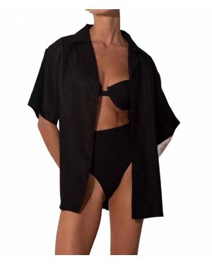 Ancora Aesthetic Icon Oversized Shirt - Black