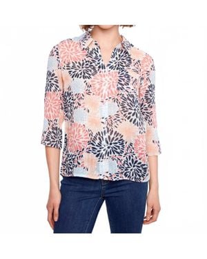 Charlie b Printed Cotton Gauze Button Up Shirt - White