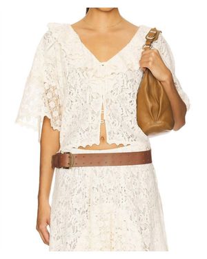 Spell Lux Lisbon Lace Shirt - White