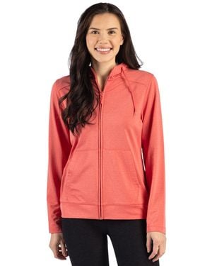 Clique Dash Recycled Full Zip Hooded Sweatshirt - Red