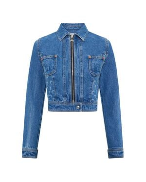 Marine Serre Cotton Jacket - Blue