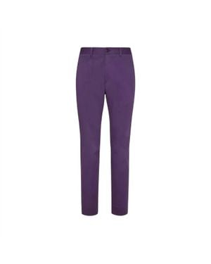 Ferragamo Cotton Twill Pants Pants - Purple