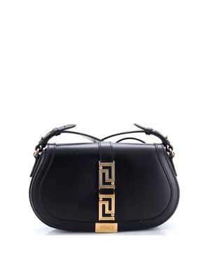 Versace Greca Goddess Shoulder Bag Leather Medium - Blue