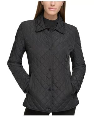 Calvin Klein Cw322574 Coat Long Sleeve Quilted Ddr3170 - Gray