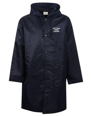 Drole de Monsieur Slogan Nylon Parka - Blue