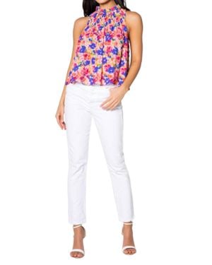 Lavender Brown Alia Sleeveless Top - Red