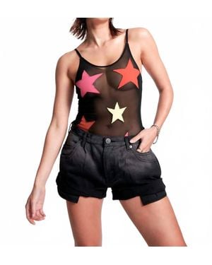 One Teaspoon Smiths Low Waist Denim Shorts - Black