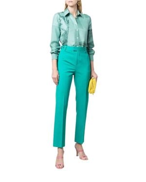 Ferragamo Graphic Print Silk Shirt - Blue