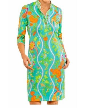 Gretchen Scott Jungle Symphony Mandarin Dress - Green
